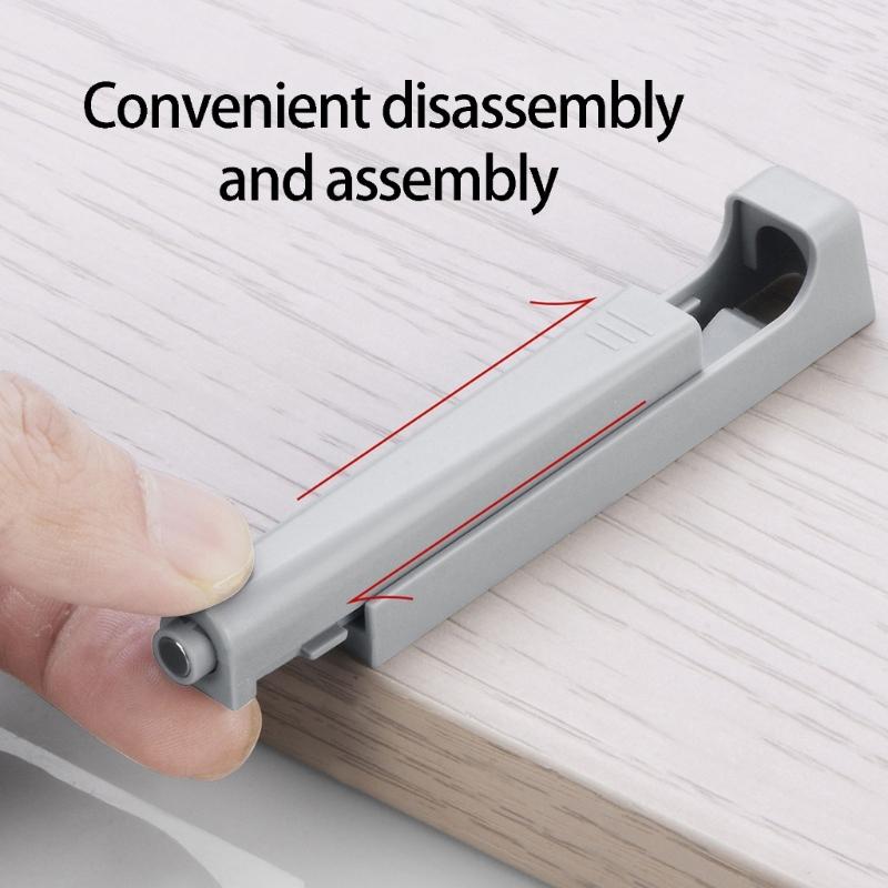 4pcs No Handle Press Release Catches Cabinet Door Opener for Cabinet Door Quiet & Strong Plastic Push Latches Hardware