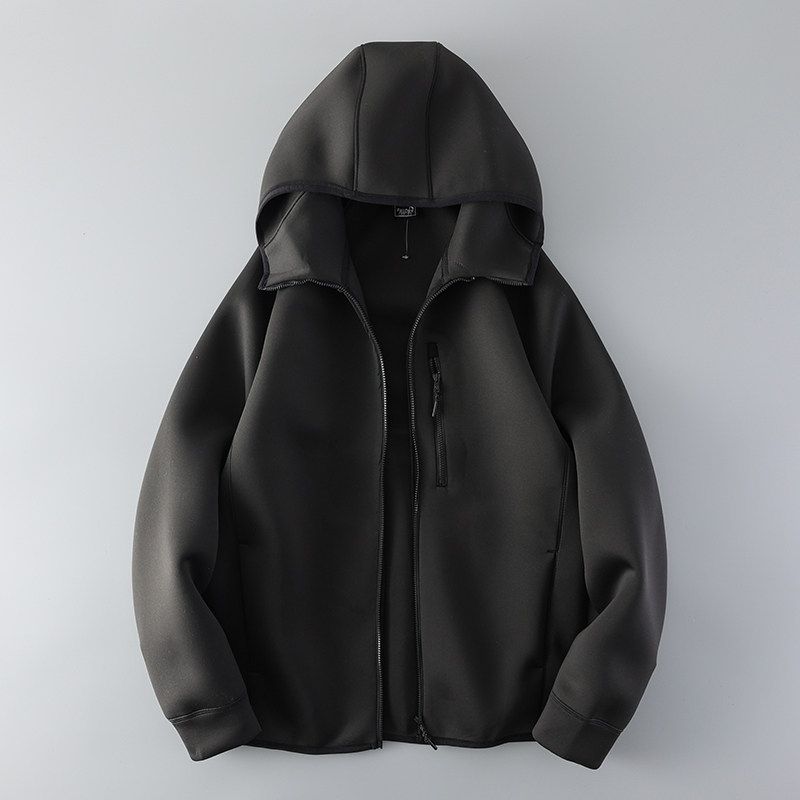 Хлопок Космос Весна Осень Худи Кардиган Куртка на молнии Black M