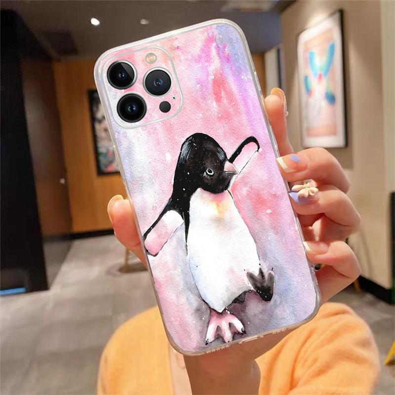 Phone Case For iphone 17ProMax Air 16 15 14 13 Pro Max 15 16 Pro 15Plus Cute Lovely Penguin