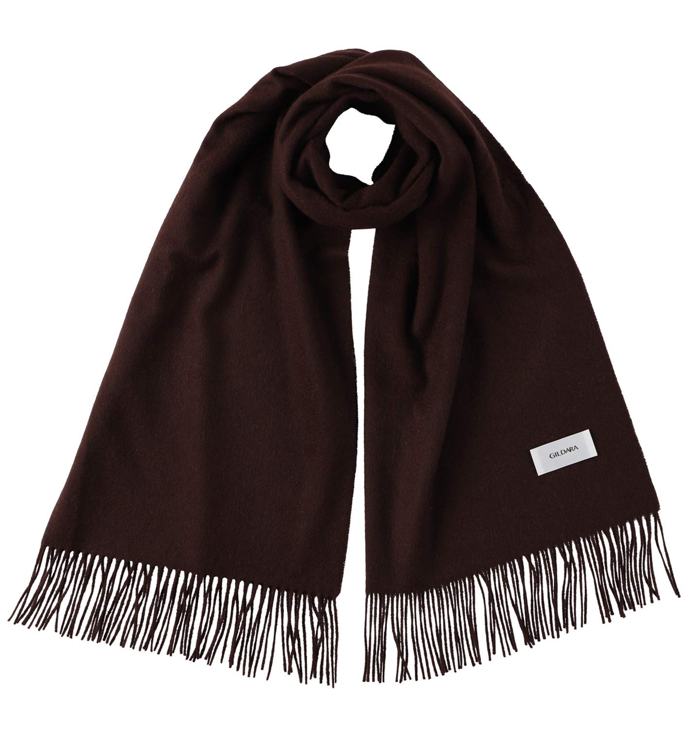 

GILDARA FT70 Premium Cashmere Basic Wave Cashmere Solid for Men and Women Brown [Amazon Exclusive] 100% Stole, Large, Color, (Chocolate (6622))