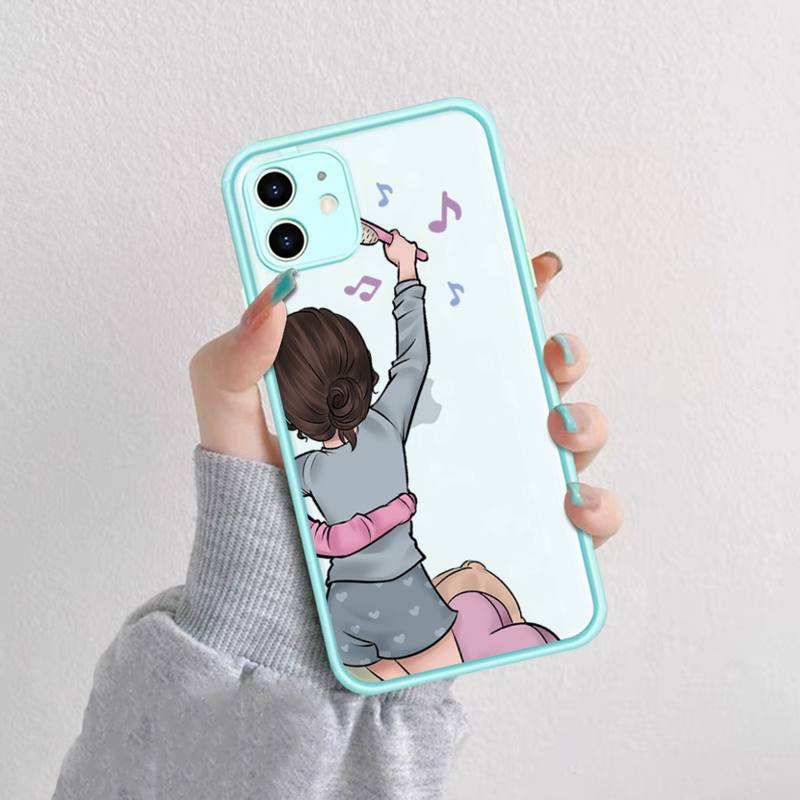 Pouzdro na telefon Girls Bff Best Friends Forever pro iPhone X XR XS 7 8 Plus 11 12 13 pro MAX 13mini průhledné matné pouzdro