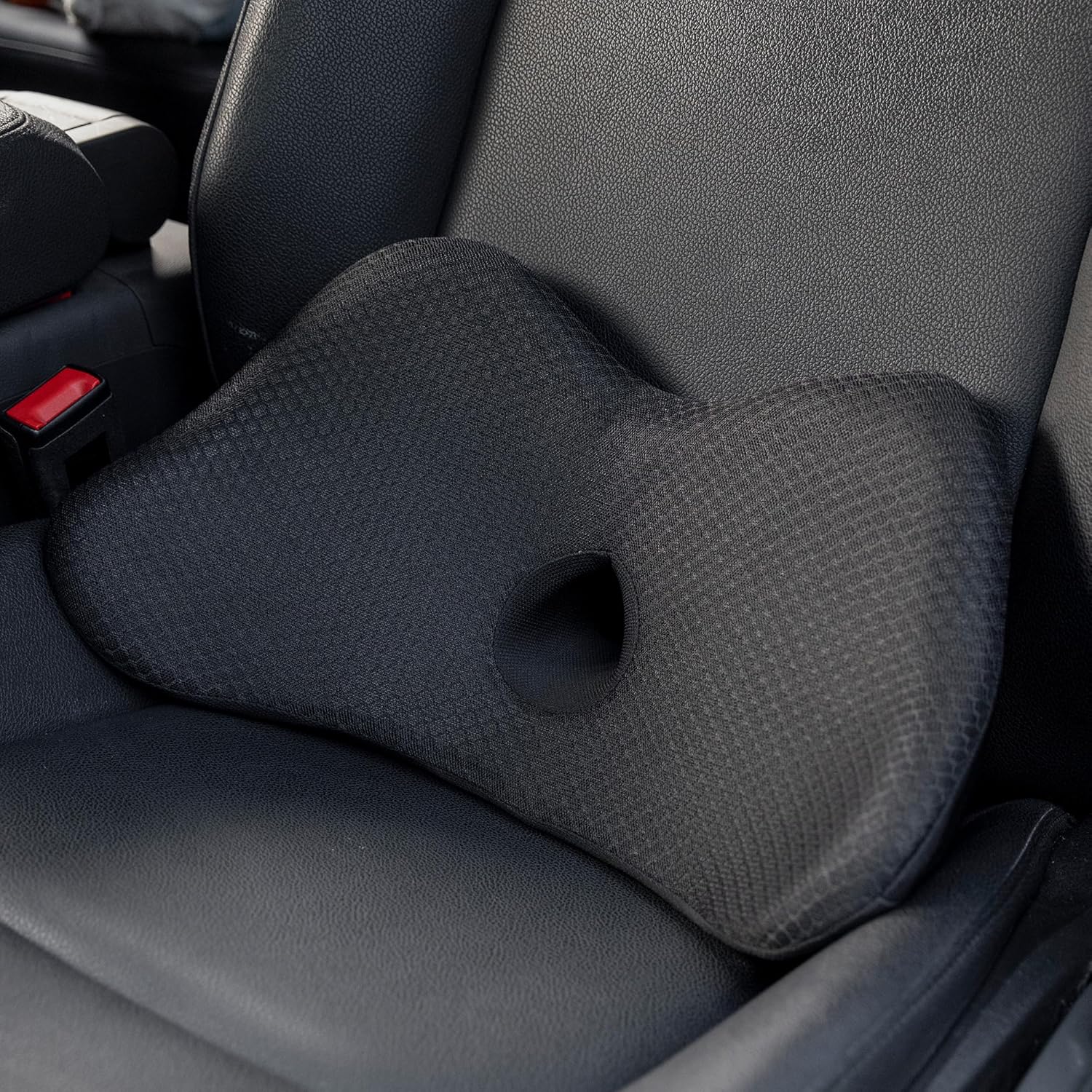 Lumbar Support Pillow for Car, 2 in 1 Memory Foam Lower Back Support Cushion, Fill Bucket Seat and Sciatica Pain Relief Pillow, Back Support Pillow