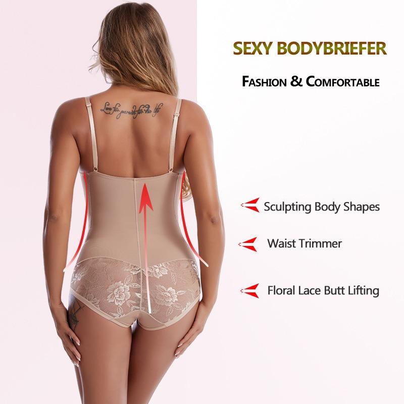 Women Shaping Bodysuit With Steel Ring Bra Tummy Control Butt Lifter Body Shaper