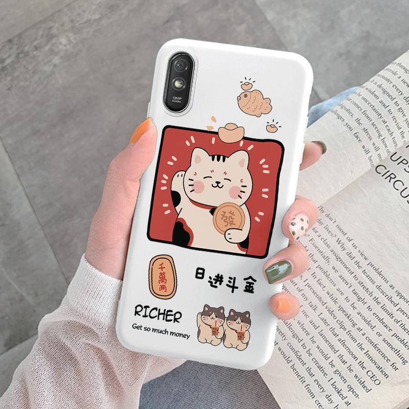 For Redmi 9AT 9A 9at Back Cover Protective Case Soft Silicone Cute Cartoon Cat Frog Funda Phone Case For Xiaomi Redmi 9C 13C 14C