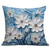 New Flower Pillowcase Imitating Three-dimensional Oil Painting Style Creative Floral Home Living Room Sofa Cushion Pillowcase