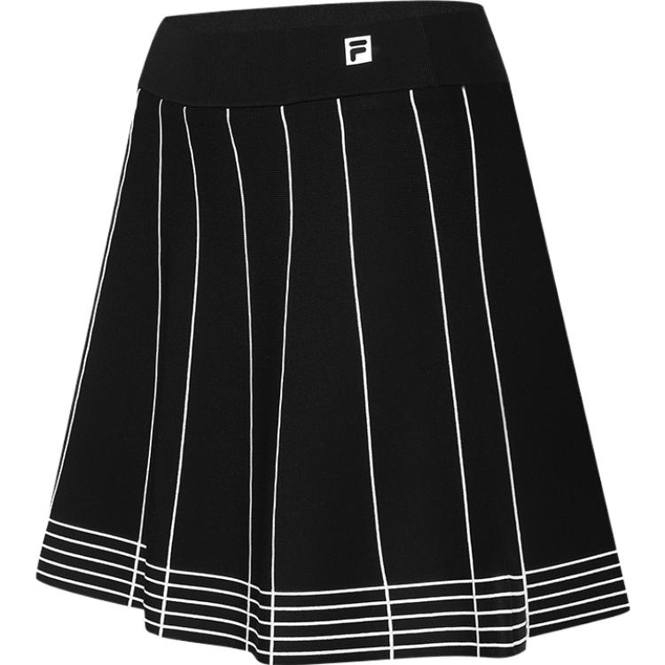 

FILA Golf Series Logo Loose Lightweight Woven A-Line Casual Skirt Women skirts Black A11W335305F-BK S