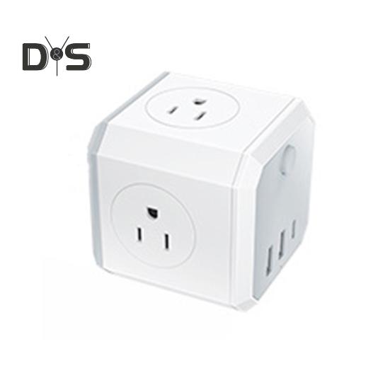 

7-в-1 адаптер для розеток з 3 USB-портами, вихідна потужність 4000 Вт, захист від перенапруги, вогнестійка портативна багатофункціональна зарядна розетка UK