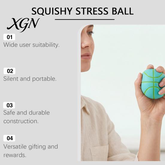TPR-Material Stressball Fußball Basketball, Fidget Quetschball für Erwachsene Kinder, Weiche Dekompression Angstlinderung, Party Geburtstagsgeschenk Sensorisch