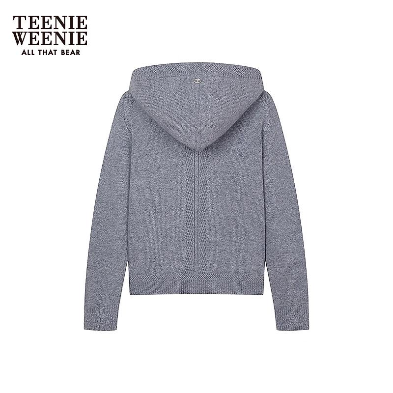 Teenie Weenie Women's Hooded Big Bear Jacquard Knit Sweater