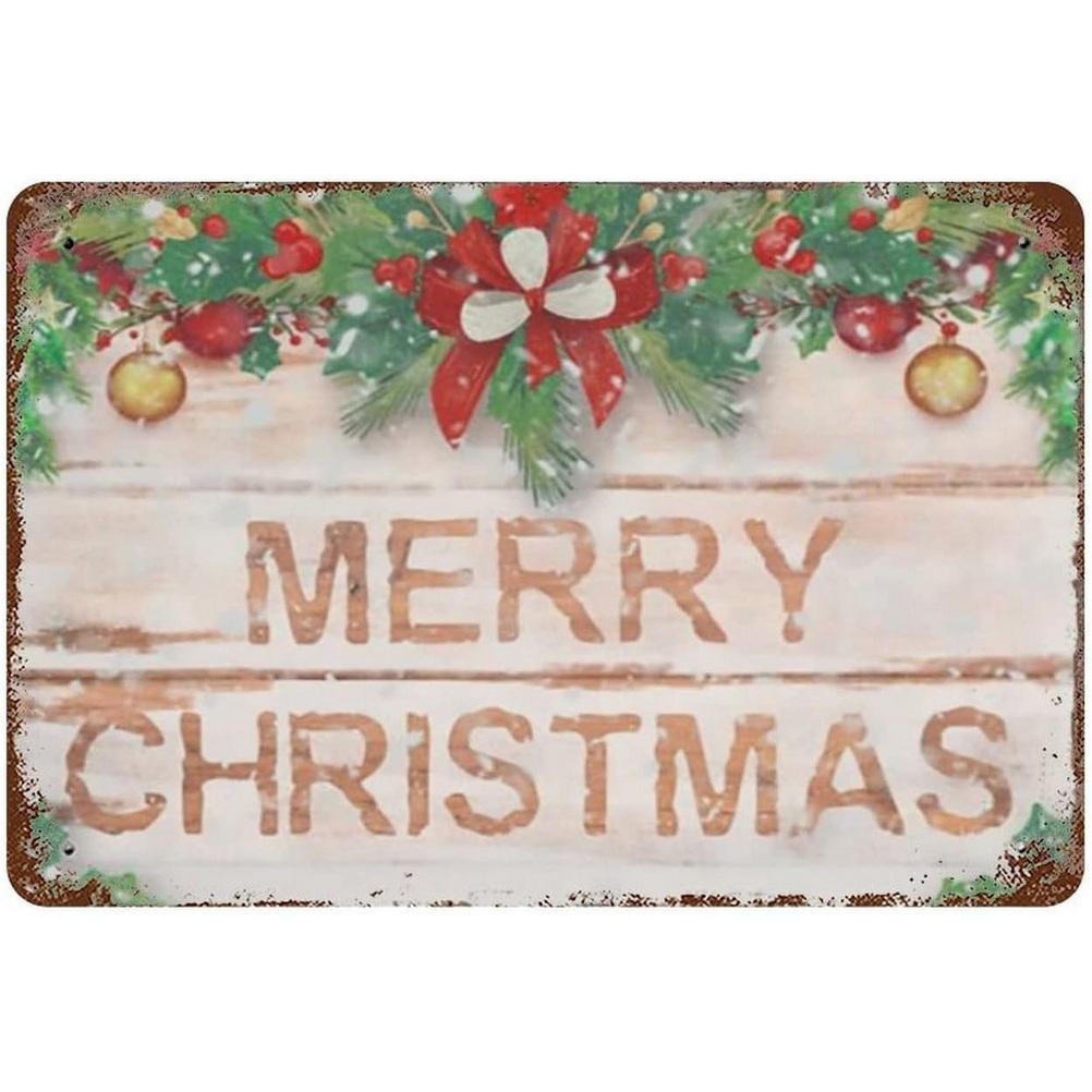 Metal Tin Signs Snow Man Xmas Wall Decoration Plaque Vintage Art Poster Iron Painting for Man Cave Home Cafe Garden Club Bar