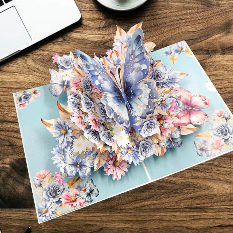 1Pc 3D Butterfly Greeting Card For Christmas Mother'S Day & Valentine'S Day Anniversaries