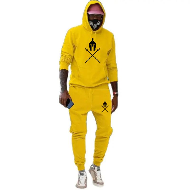 

Мужские комплекты, повседневные костюмы, осенняя новая уличная одежда в стиле хип-хоп с принтом, модная флисовая толстовка с капюшоном, мужские толстовки, спортивные штаны M