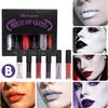 Fit Colors Matte Lip Gloss Set 6 Pcs Waterproof Long Lasting Liquid Lipstick Vivid Bold Colors Halloween Gothic Makeup Lip Tint Cosmetics