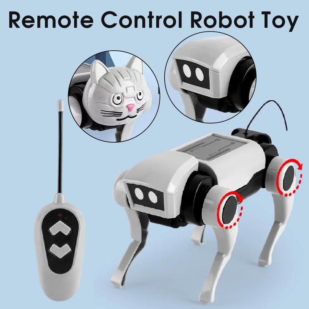 RC Robot Children's Remote Control Mechanical Dog Toy Science Teaching Diy Assembling Model Electric Set Toys for Kids Gift