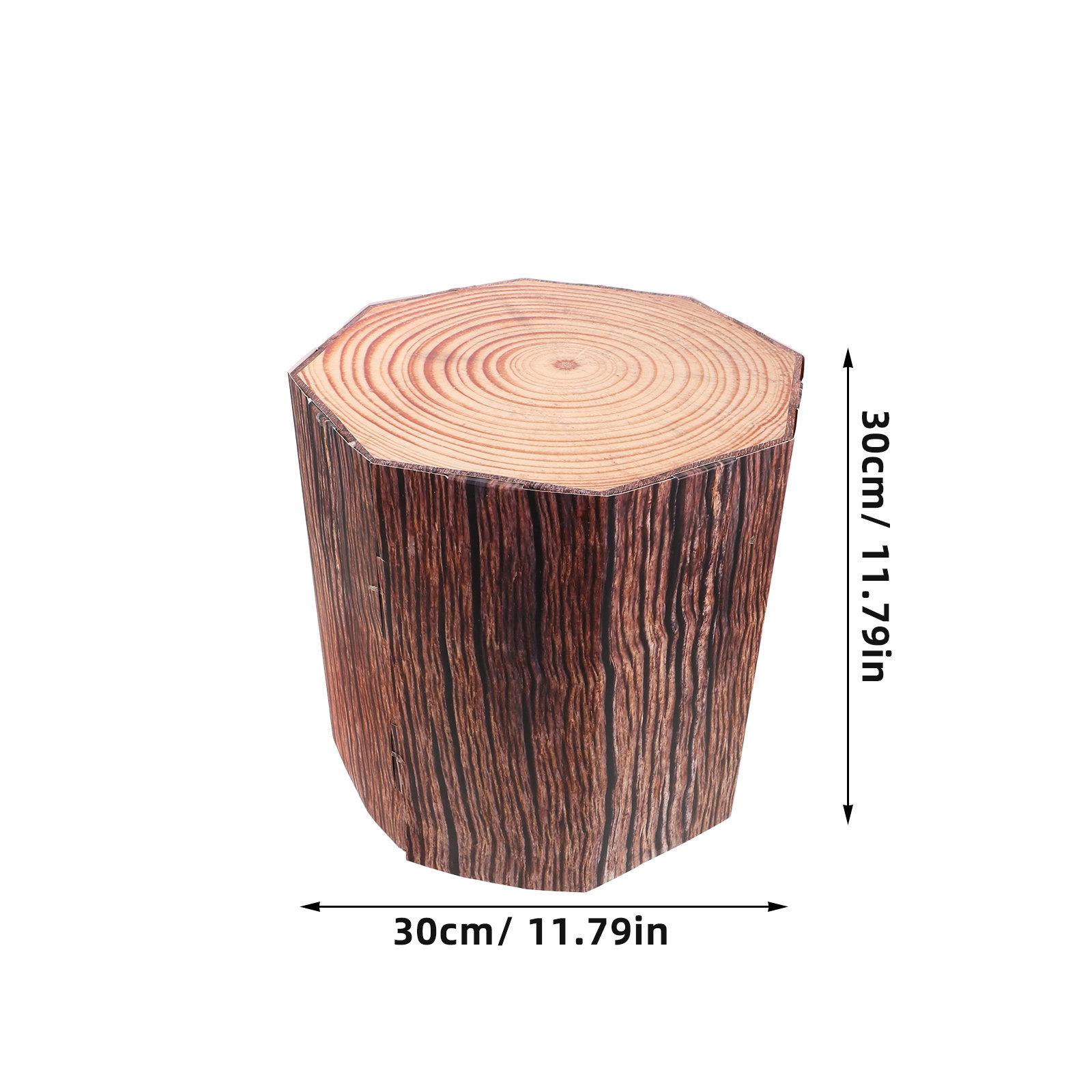 

2Pcs Realistic Faux Wood Stump Decorations Western Cowboy Party Centerpieces Decor Photo Booth Props Rustic Wedding 25X12X12CM&other