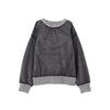 N Natural Beauty Tulle Layered Knit Sweater in Heather Gray Basic Women's