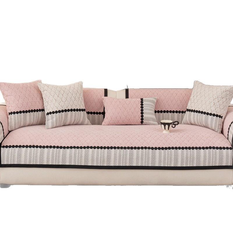 Light Luxury High-End Sofa Cushion, Universal Chenille Seat Cushion For All Seasons, Non-Slip Leather Sofa Cover, Backrest Cover Cloth Towel