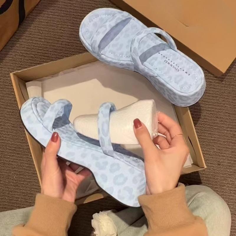 Small Crossbody Shoes Women's Shoes Fashionable Wedge Heels Slippers Casual Sandals