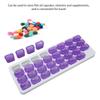 Monthly Pill Organizer One Month Small Compartments 31 Day 4 Week Pill Cases for Home Travel