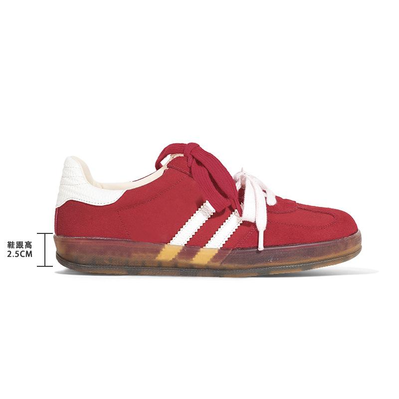 Strawberry Bear New Pink Casual Shoes Versatile Little White Shoes Inner Height Increase Retro Shoes Women's Shoes