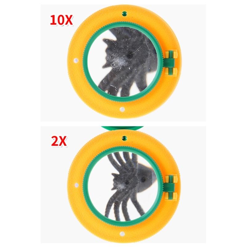 Kids Insect Catcher with Magnifiers Glass Foldable Insect Observation Box for Outdoor Nature Exploration Classroom Education