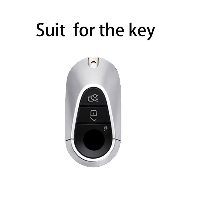 Zinc Alloy Leather Car Key Holder For Mercedes-Benz C E S-Class Glc W206 W214 W223 E300 C260 C300 S450 S500 S400 S480 Keychain