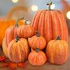 Artificial Assorted Pumpkins 7Pcs Mini Fake Pumpkin Autumn Decorations Artificial Vegetables Halloween Decorations For Home