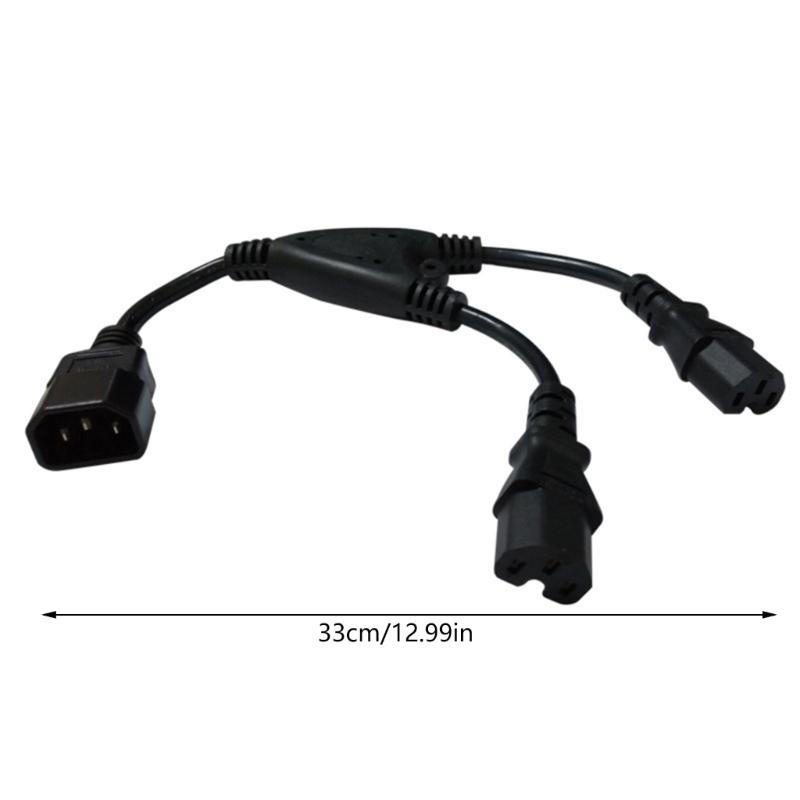 Einzel C14 auf Doppel C15 Stromkabel Y-Typ Splitter Adapterkabel Verlängerungskabel Stecker auf Buchse für USV PDUs Steckdose