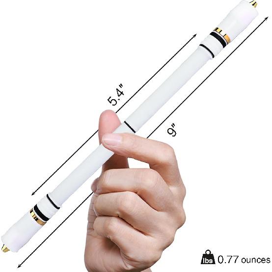 Pen Spinning Pens Menowa Non Slip Mod, Medium Weight Handmade Fidget Spin Pen for Beginner and Intermediate, White
