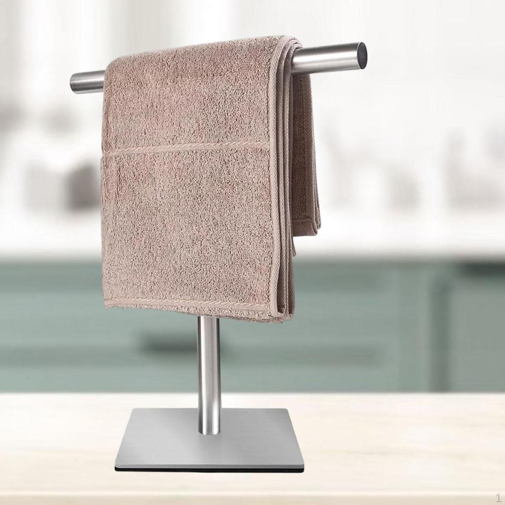 Countertop Towel Rack Jewelry Storage Stand Decorative T Shape Multipurpose Hand Holder for