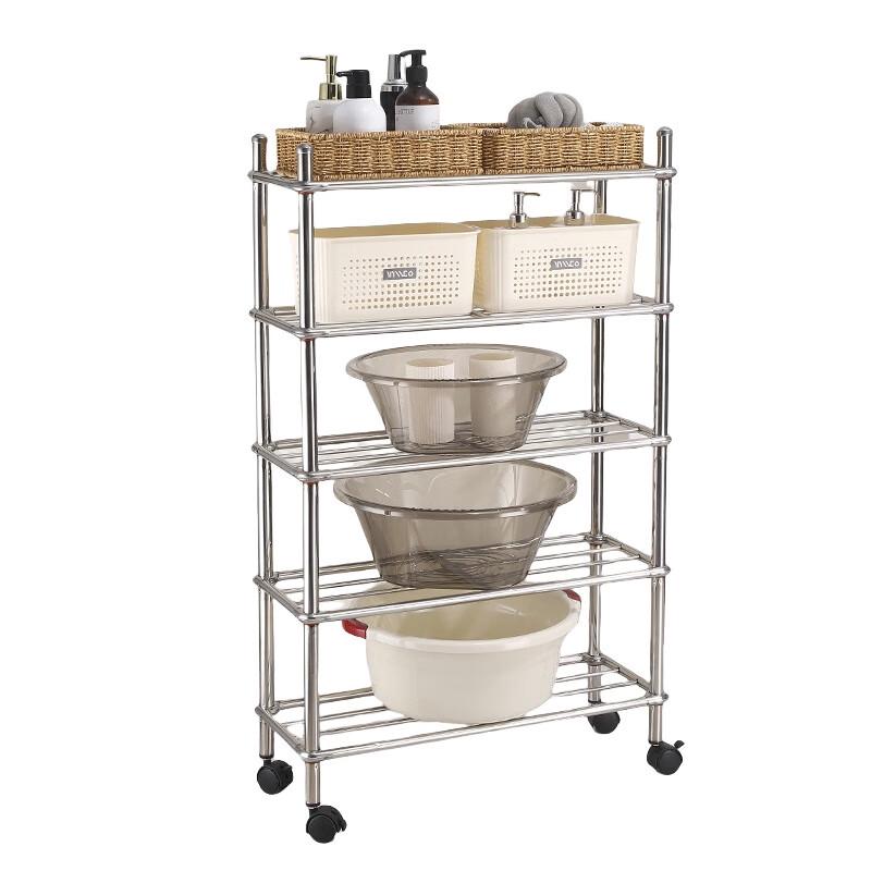 Yingbang Multi-layer Bathroom Storage Shelf with Wheels