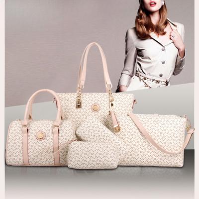 Fashion Wallet 5 / Set Women's Shoulder Bag Luxury Leather Design Clutch Tote Handbag