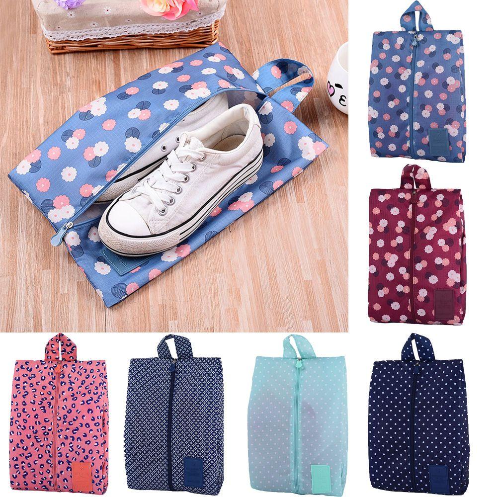 

Nylon Dustproof Shoes Storage Bag with Zipper Storage Organizer Pouch Travel Shoe Bags