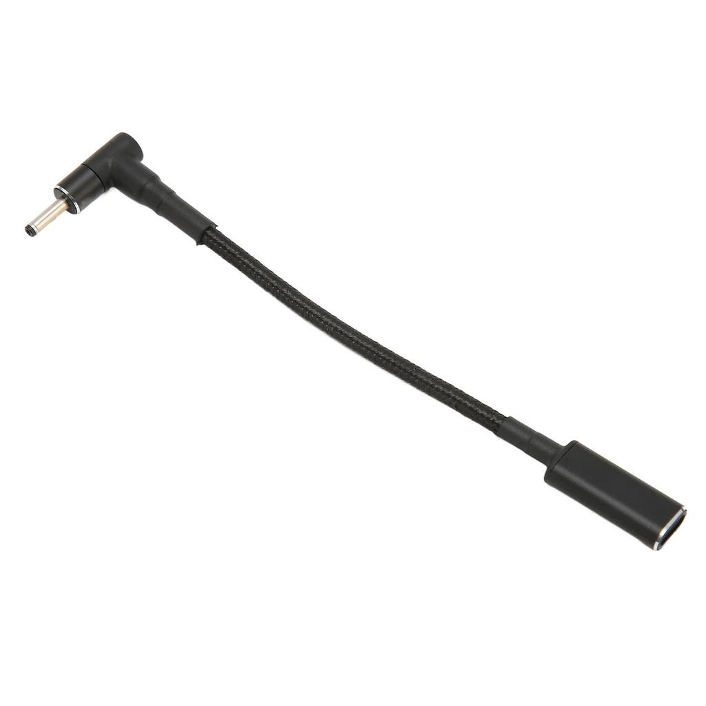 USB Type C Female to 3.0x1.0mm DC Male Adapter Short Cable 100W Dual PD EMARK Chip Laptop Charging Converter