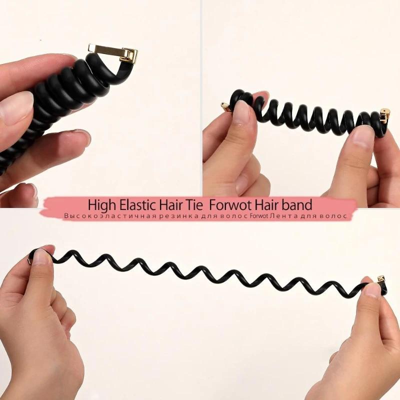 Nouveaux Chouchous Élastiques pour Queue de Cheval Liens à Cheveux en Caoutchouc Lot Chouchous Fil Téléphonique Accessoires pour Cheveux Mode Bandeaux pour Cheveux Femmes Coiffure