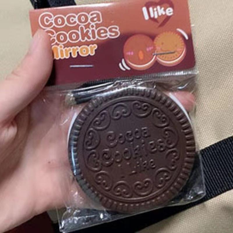 

Chocolate Folding Travel Comb & Mirror Set for Women s Handbags темный кофе