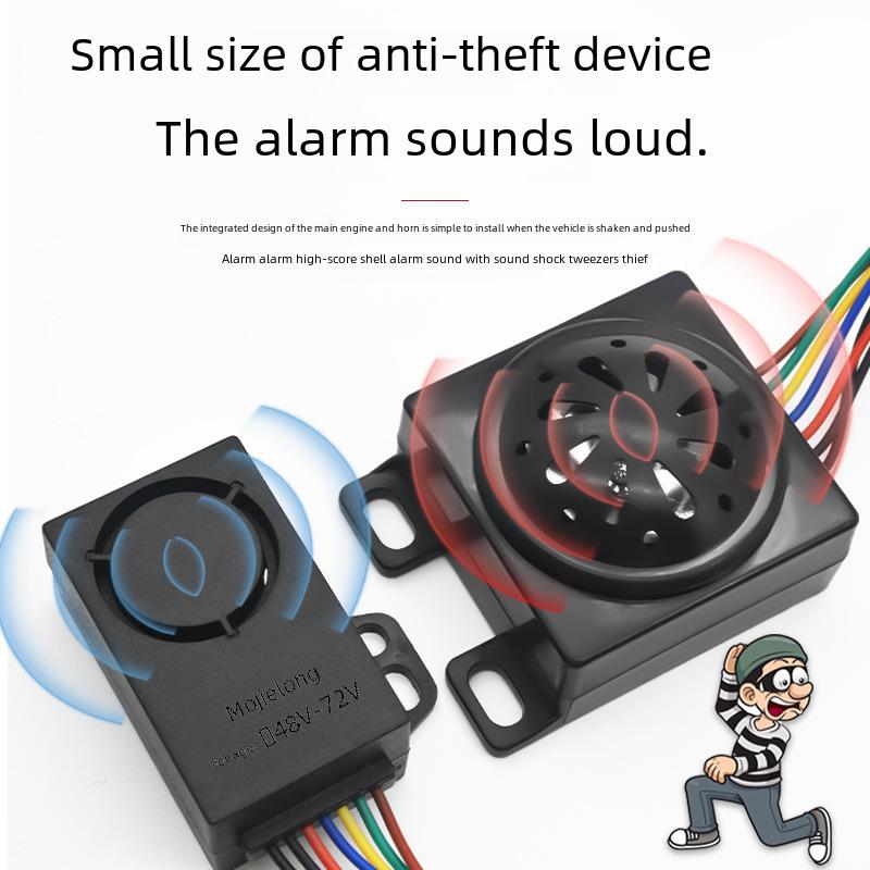 Alarme antirroubo inteligente para motocicletas elétricas e trava de partida remota (48/60/72V)"