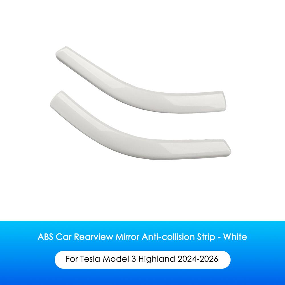 Heenvn 2Pcs Car Rear View Mirror Anti-colision Protector Strip For Tesla Model 3 Highland Model Y Juniper 2025 2026 ABS Carbon