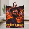 Murder Drones Knitted Blankets Funny Retro  Fuzzy Throw Blanket Home Couch Personalised Ultra-Soft Warm Bedsprea