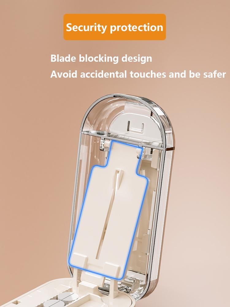 New Design Pill Cutter Bisection/Trisection/Quartersection Even Cutting with Replacement Blades Waterproof Travel Pill Crusher