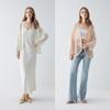 ELLE Women's Striped Mohair Knit Cardigan