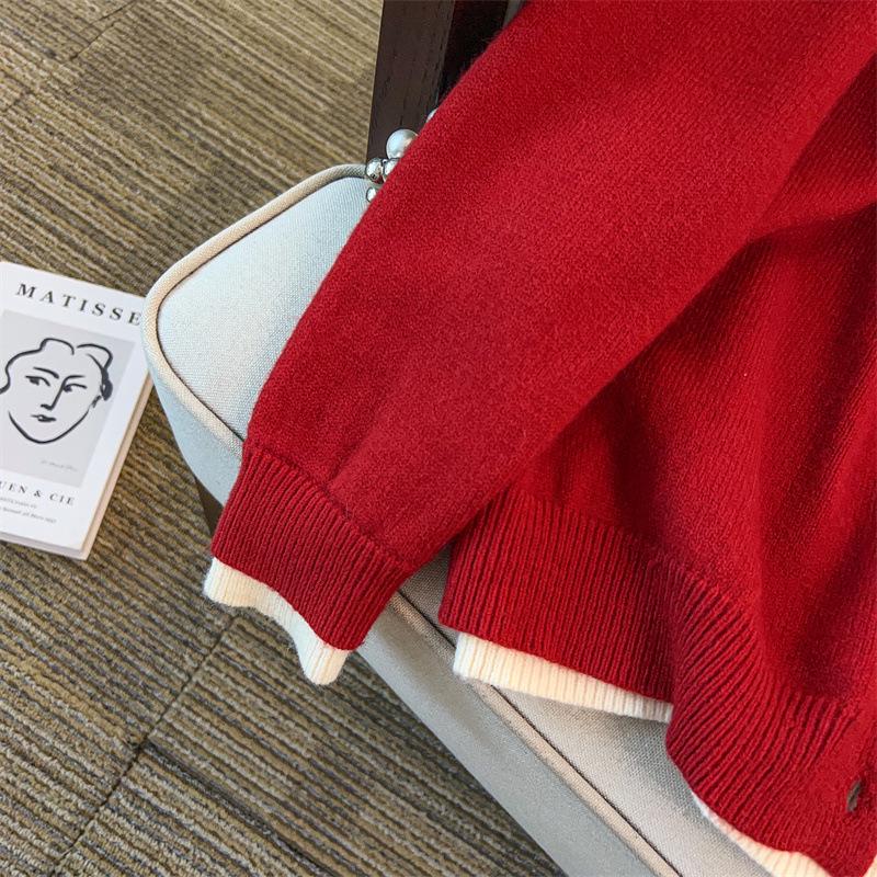 Plus Size Women’s Sweater Cardigan Two-Piece Set, Bust 150/160, Loose Fit