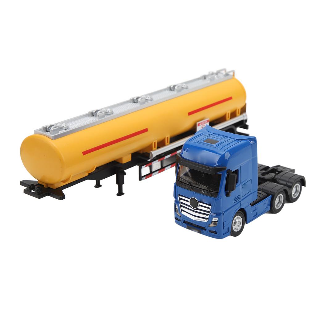 Oil Tanker Truck 1:50 Tractor Trailer Toy Transport Vehicles Truck Model Toys for Boys Gifts Yellow