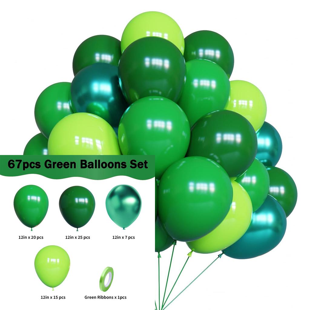 12inch-67pcs black red, pink and gold latex balloon set suitable for weddings, birthdays, popular parties, bridal showers