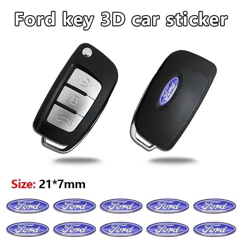 Car Sticker 2026 New 2025 Hot 21MM Ford Logo Car Remote Key Exquisite Emblem Sticker For Ford F150 Focus Ranger Fiesta Transit M