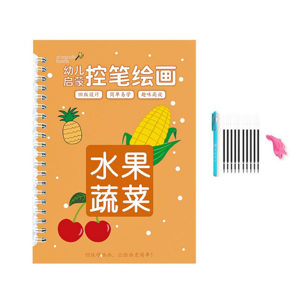 Reusable Groove Drawing Book 3D Learning Painting Copybook Calligraph Practice Book Children's