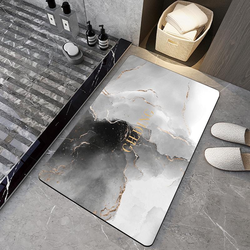 Diatomaceous Earth Bathroom Floor Mat - Light Luxury, Dirt-Resistant, Easy Clean, Wear-Resistant