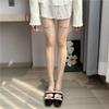 Sexy Butterfly Knot Tattoo Stockings Thin Summer Black Silk Pantyhose Leg Beauty Skin Color Seamless  Girl Long Tube Socks