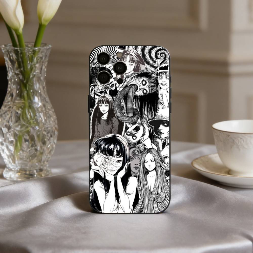 Movie H-Horror T-Tomie-E Phone Case For iPhone 17pro,16,15,14,13,12,11 Plus,Pro Max,XS,Soft Silicone Black Cover