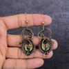 Peridot Handmade Copper Wire Wrap Jewelry Earring 2.84" S0i67